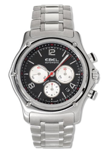 Ebel 1911 Classic Chronograph Stainless Steel Automatic Black Face Watch
