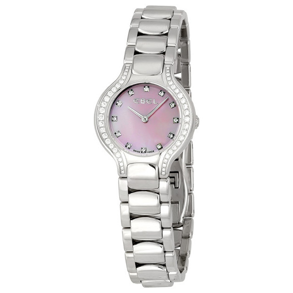 Ebel Beluga 1215869 - Classic Lady's Watch in Stainless Steel with White Mother-of-Pearl Dial & Bezel