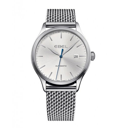 Ebel Classic Silver Automatic Chronograph Mens Watch