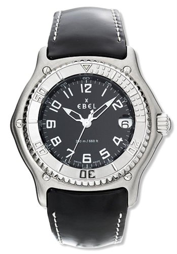 Ebel Discovery Chronograph Black Face Mens Watch with Swiss Movement