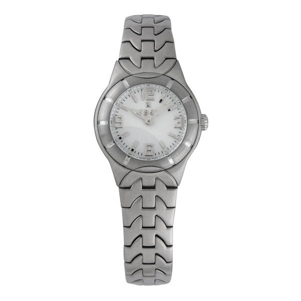 Ebel E Type 9157C11-0716 Lady's Watch: Elegant Gold-Plated Case, Swarovski Crystal Accents