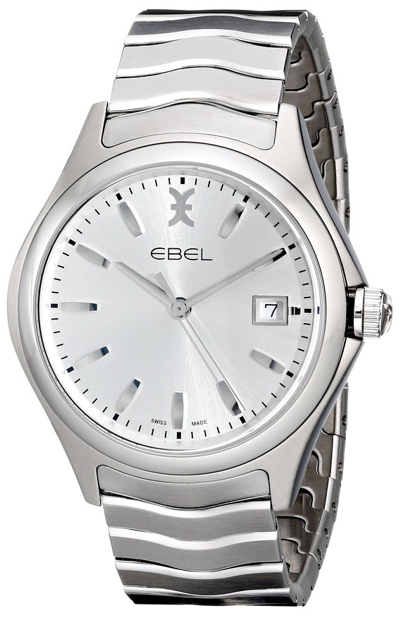 Ebel Wave Chronograph Black Dial Stainless Steel Men's Watch