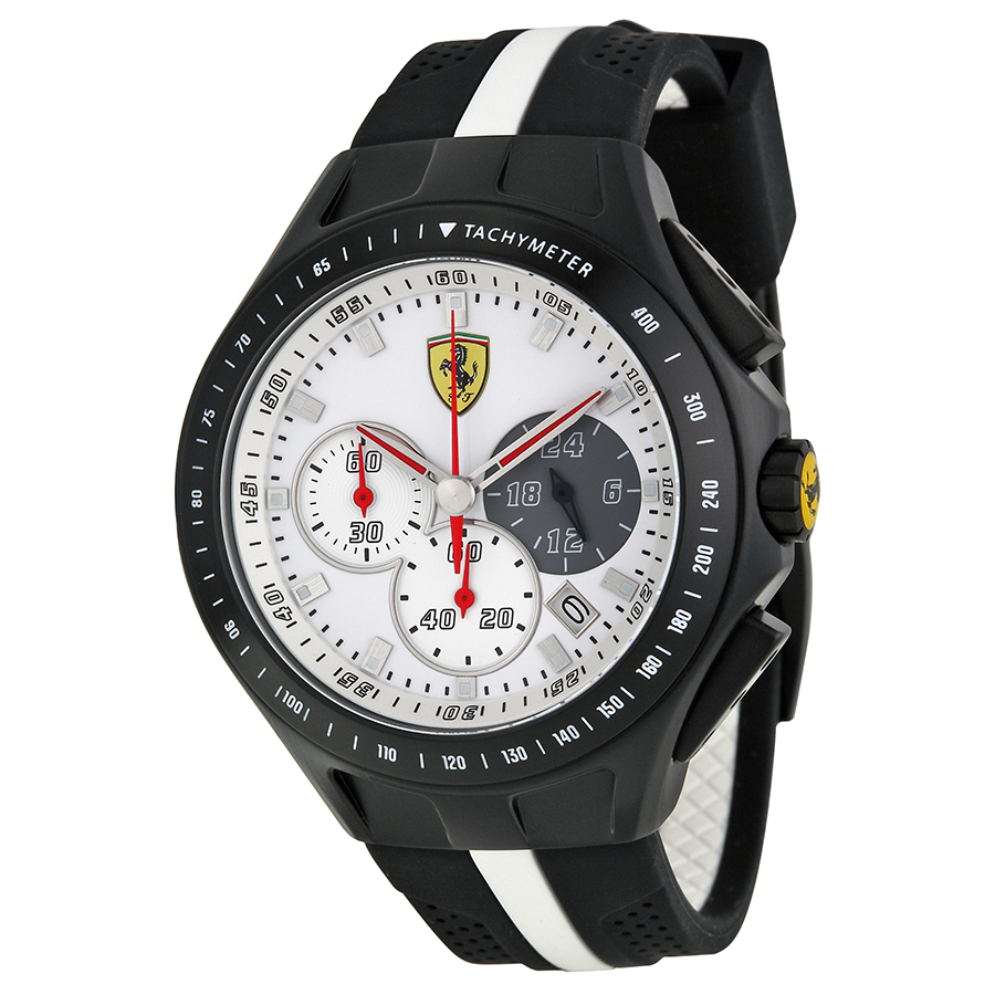 Ferrari Homage Auto Replica 42mm Black Carbon Case Chronograph Watch