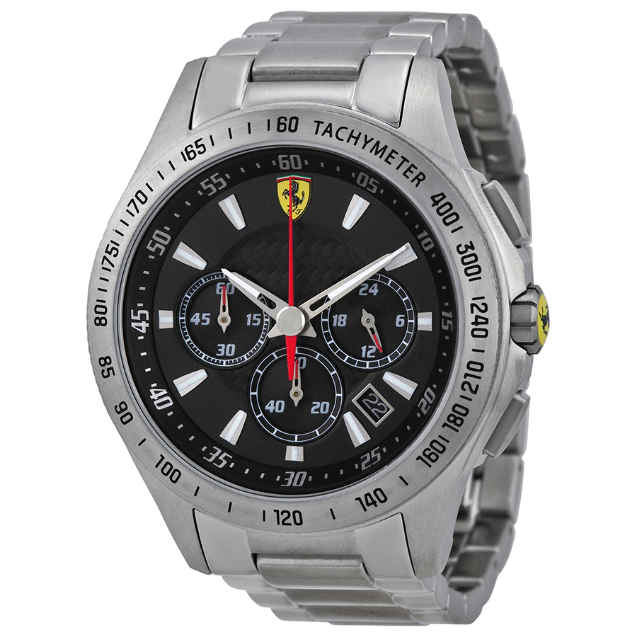 Ferrari Imitation Chronograph 43mm Carbon Fiber Black Dial Mens Watch