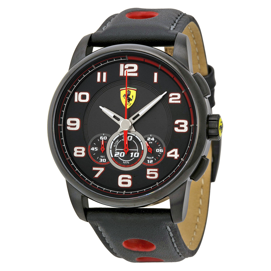 Ferrari Homage Chronograph Replica Black Face Automatic 45mm Watch