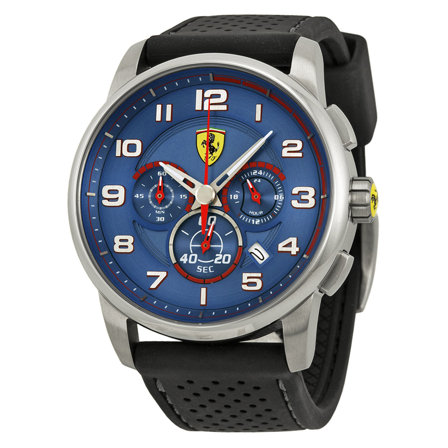 Ferrari Replica Automatic Chronograph Silver Dial Mens Watch