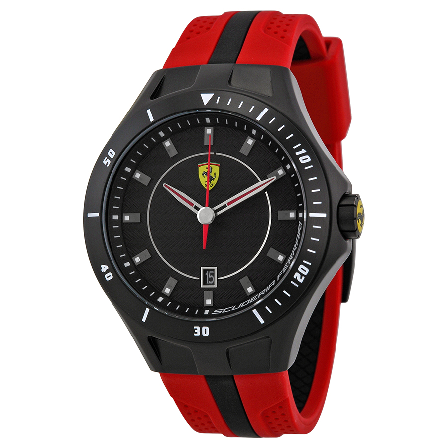 Ferrari Imitation 830080 Chronograph Automatic Carbon Fiber Case Black Dial Watch