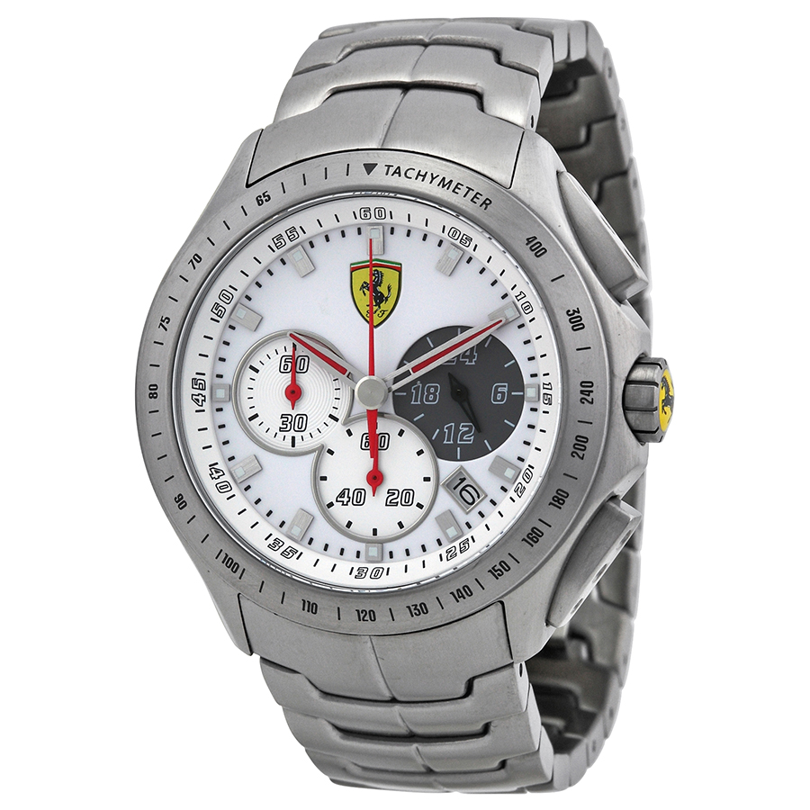 Automotive Elegance Ferrari 830082 Clone 316L Steel Chronograph Automatic Black Dial Watch