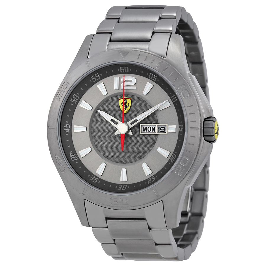 Ferrari Homage Chronograph 830106 Steel Case Automatic Black Dial Watch