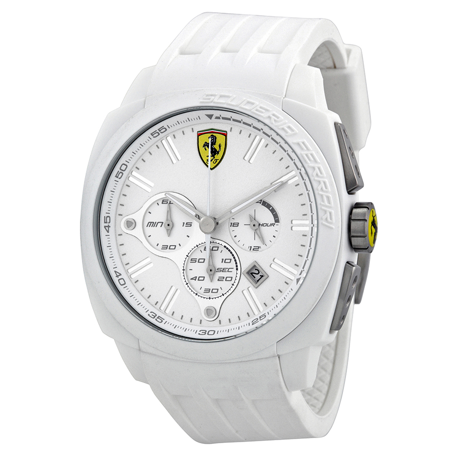 Ferrari Quartz Chronograph Imitation Silver Case Automatic Mens Watch