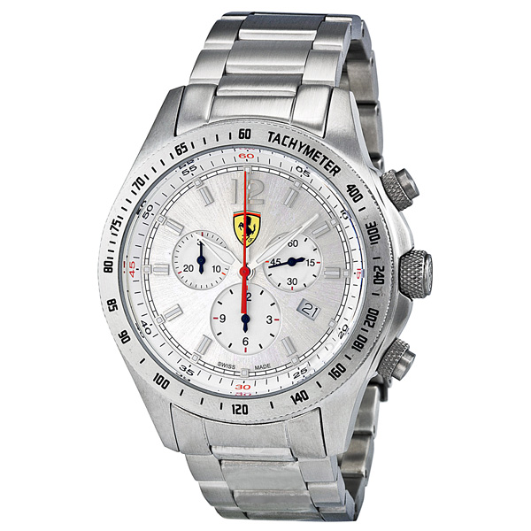 Ferrari FE-07 Silver Chronograph Replica Watch - Automatic, Sporty Design