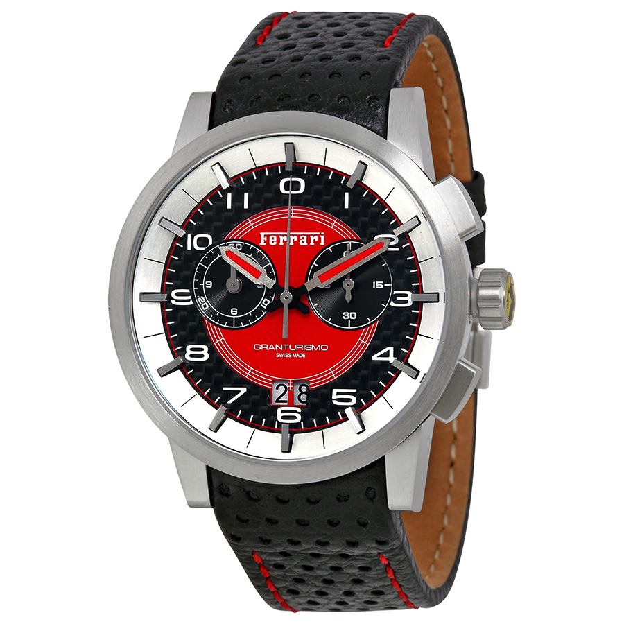 Ferrari Stainless Steel Chronograph Red Dial Sport Watch Replica