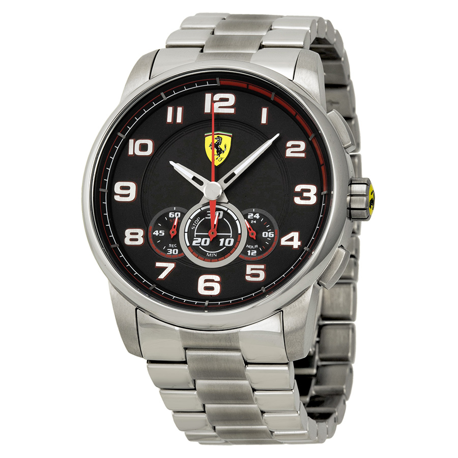 Ferrari Heritage Chronograph 43mm Imitation Stainless Steel Silver Dial Watch