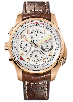 Girard Perregaux 49930-52-151-BBBA Clone Automatic Chronograph Jet Black Dial Stainless Steel Watch