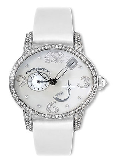 Girard Perregaux Cats Eye Automatic Diamond Set White Gold Watch