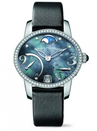 Girard Perregaux Cats Eye Automatic 41mm Steel Bezel Jet Black Face Water Resistant Watch