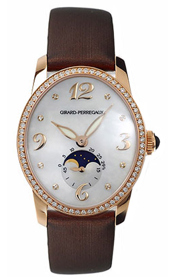 Girard Perregaux Cats Eye Reps 80490D51A761 18K Rose Gold Case Black Jet Dial Automatic Water Resistant Watch