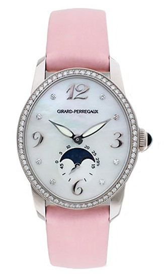 Girard Perregaux Cats Eye 18K White Gold Automatic Watch - Graceful Faceted Elegance