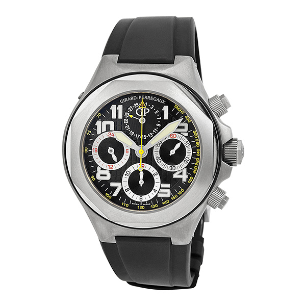 Girard Perregaux Laureato Clone Swiss Automatic 18K Rose Gold Watch with Black Dial