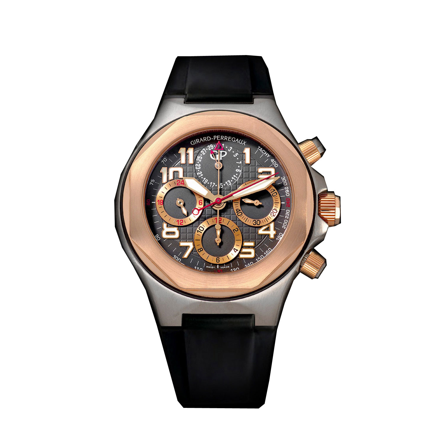 Girard Perregaux Laureato Imitation Automatic Black Ceramic Diver Watch