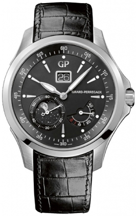 Girard Perregaux Clone Timeless Traveller BB6A Black Steel Chronograph Watch