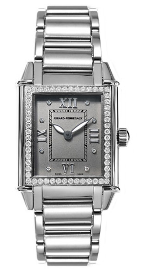Girard Perregaux Vintage 02574-D1A11-21M Grey Diamond-Crusted Timepiece