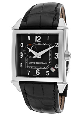 Girard Perregaux Vintage 25815-11-651-BA6A - Iconic Auto Wind Steel Case, Vintage Style, Black Dial, 41mm