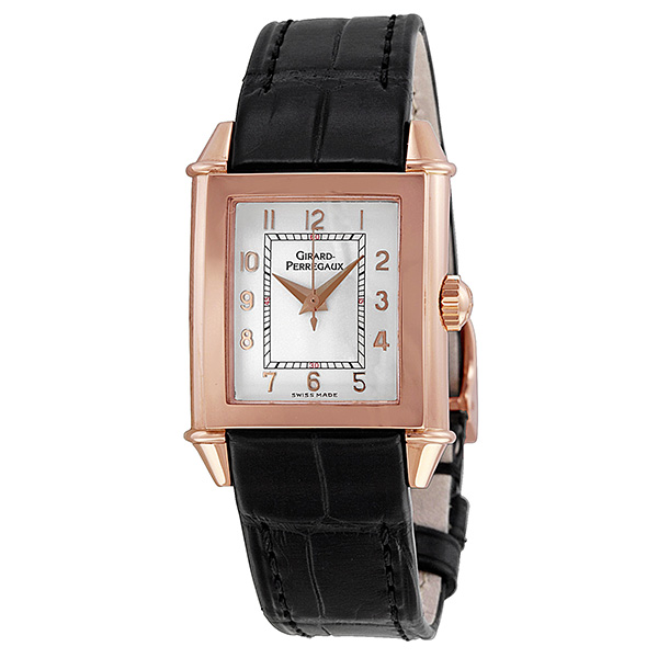 Girard Perregaux Vintage Hand Wind Timepiece, 25900-52-111-BA6A, Black Dial, 18K Gold Case
