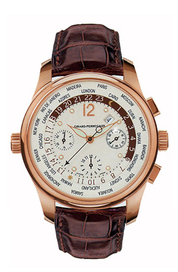 Girard Perregaux Masterpiece Dual-Time Chronograph Automatic 42mm Steel Watch