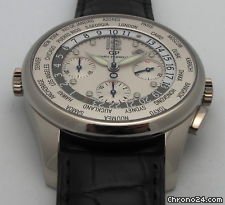 Girard Perregaux Time Traveler 49815-53-152-BA6A Steel Silver Face Automatic Chronograph Watch