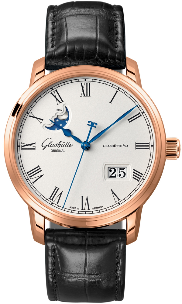 Glashutte Original 100-04-32-15-04 18K Rose Gold Automatic Chronograph Watch
