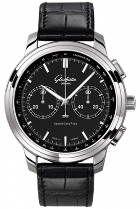 Glashutte Original 39mm Black Face Automatic Men's Watch - Elegant Timepiece