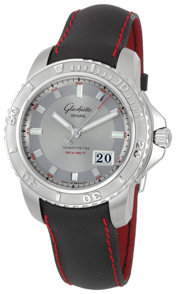 Glashutte Evolution 39mm Sport Chrono Replica Watch - Black Chronograph Face