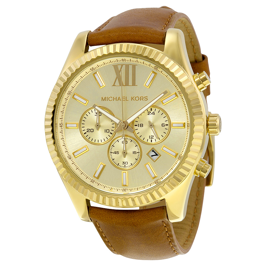 Michael Kors Lexington MK8447 Imitation Stainless Steel Automatic Brown Dial Watch