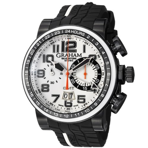 Graham 2BLCD.W04A Mens Watch - Automatic Chronograph - Stainless Steel Case - Black Carbon Fiber Dial - 100m Water Resistant