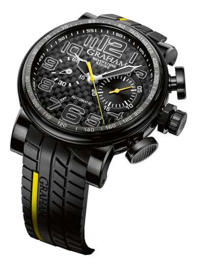Graham Chronofighter Oversize Steel Automatic Black Dial Watch