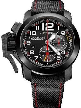 Graham 2CCBK.B07A.T19N Self-Winding Timepiece - Elegant Black Face, Stainless Steel, 43mm Water-Resistant Watch