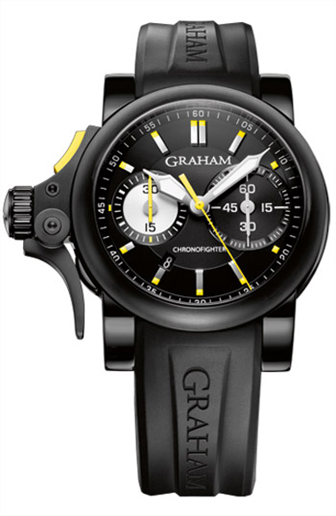Graham Chronofighter 2TRAB Automatic Black Dial Steel Watch