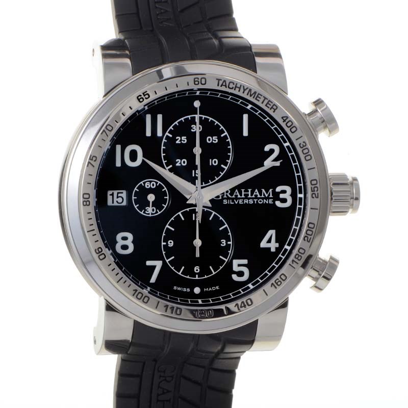 Graham Silverstone Chronograph Replica Automatic 42mm Titanium Case Silver Dial Water Resistant Watch