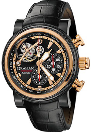 Graham Silverstone 2TWAO.B01A Black Dial Semi-Trans Clone 41mm Watch