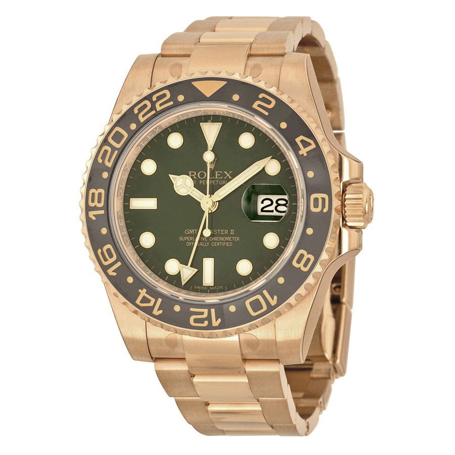 Rolex GMT Master II Green Bezel Automatic Watch - 40mm - Vintage Style