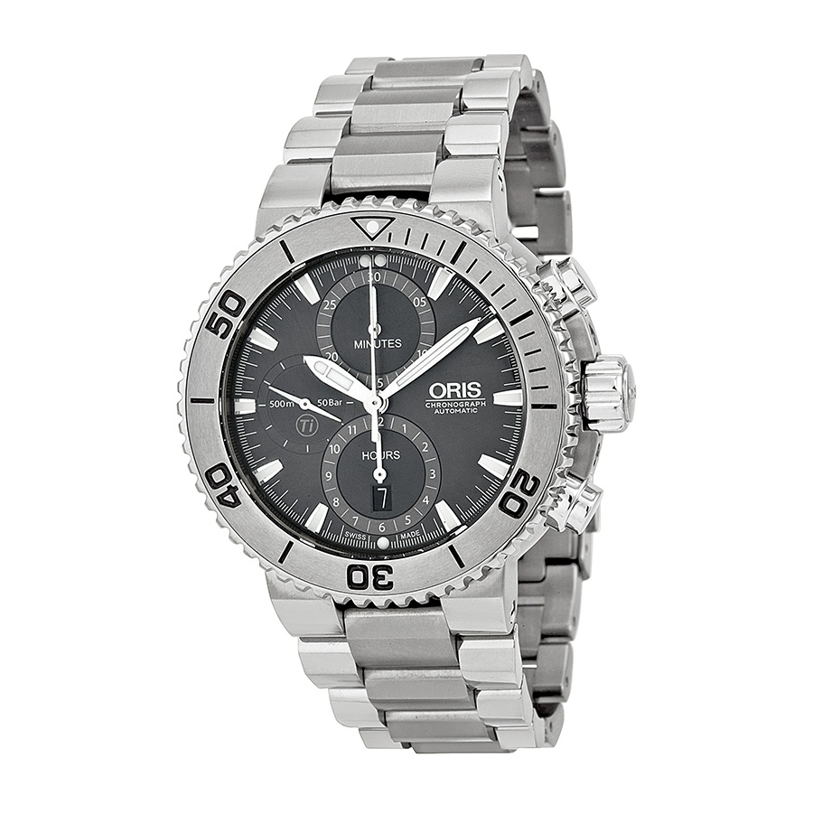 Oris Aquis Grey Dial Automatic 43.5mm Stainless Steel Diver Watch