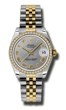 Omega Datejust 178383GRJ Steel Automatic Timepiece with Silver Dial