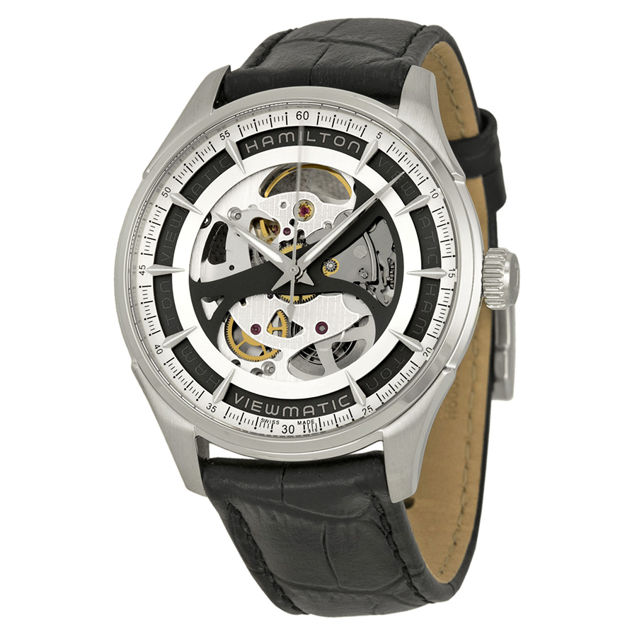 Hamilton Skeleton H42555751 Mechanical Masterpiece with Transparent Dial & Leather Band