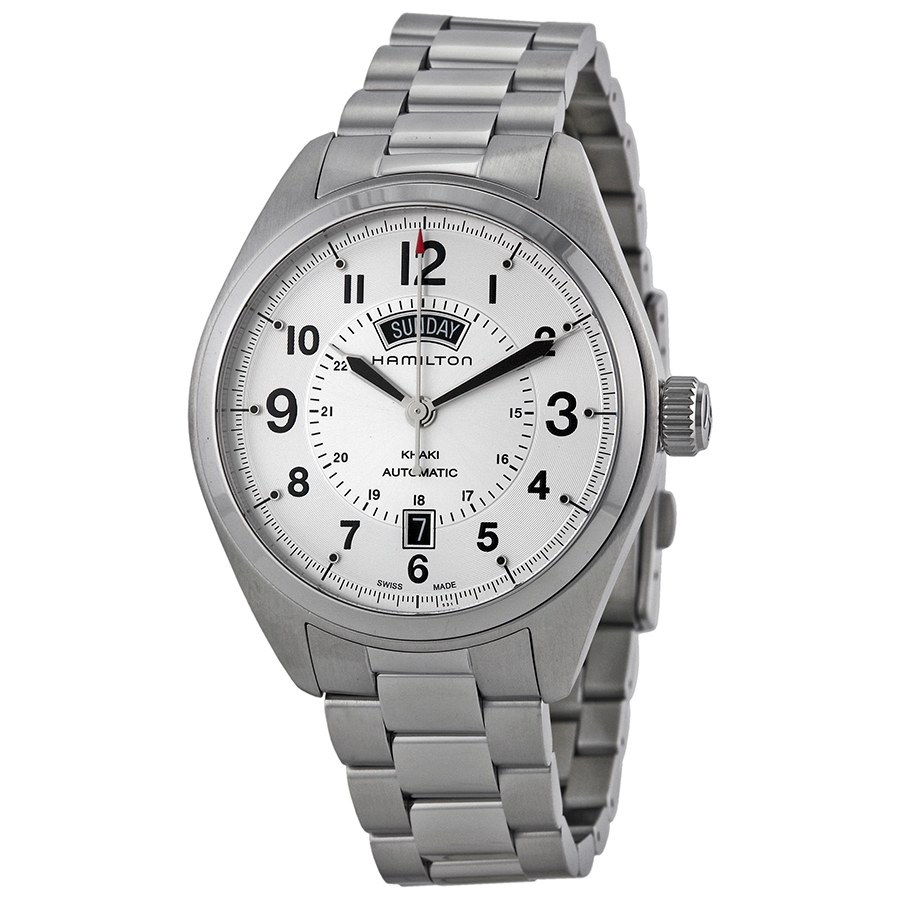 Hamilton Silver Dial Automatic Watch with Stainless Steel Case