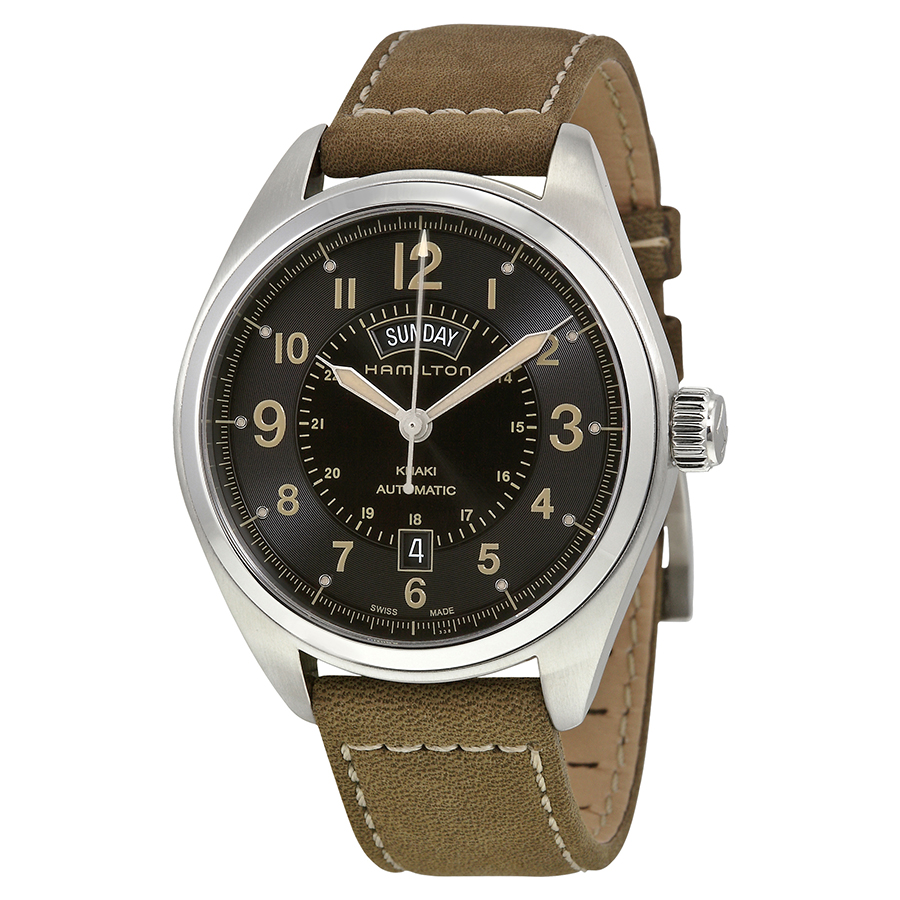 Hamilton Vintage-Style Black Face Chronograph Watch - Imitation Classic