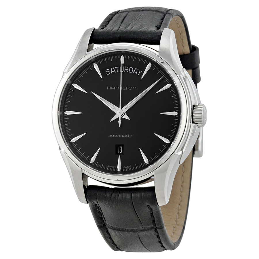 Hamilton Jazzmaster H32505731 Clone Automatic Swiss Movement, Silver Tone Case, Black Chronograph Face Watch