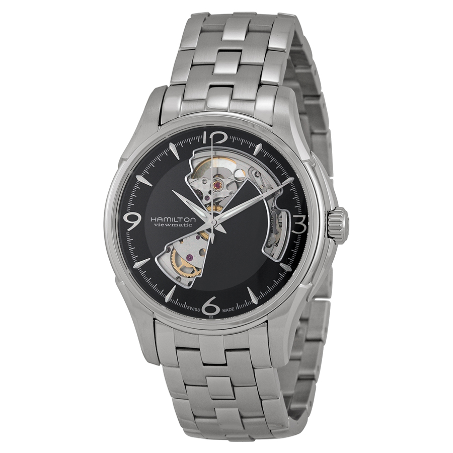 Hamilton Jazzmaster H32565135 Imitation Chronograph Silver Case Black Face Auto-Wind Watch