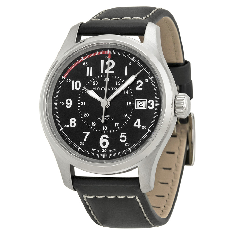 Hamilton Khaki Field H70595733 Imitation Automatic Pilot Black Face Steel Watch