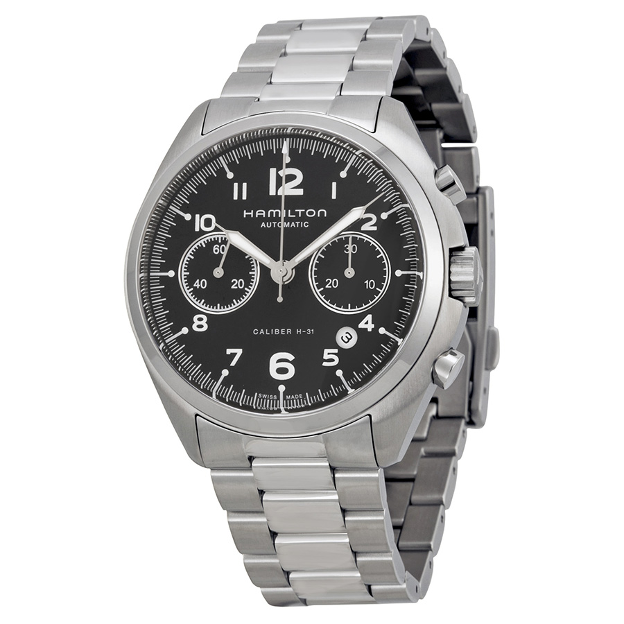 Hamilton Khaki H-Model 41mm Chrono Automatic Silver Dial Men's Watch
